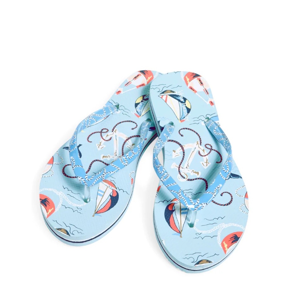Vera Bradley Flip Flops in Coastal Paradise  Size M(7/8)